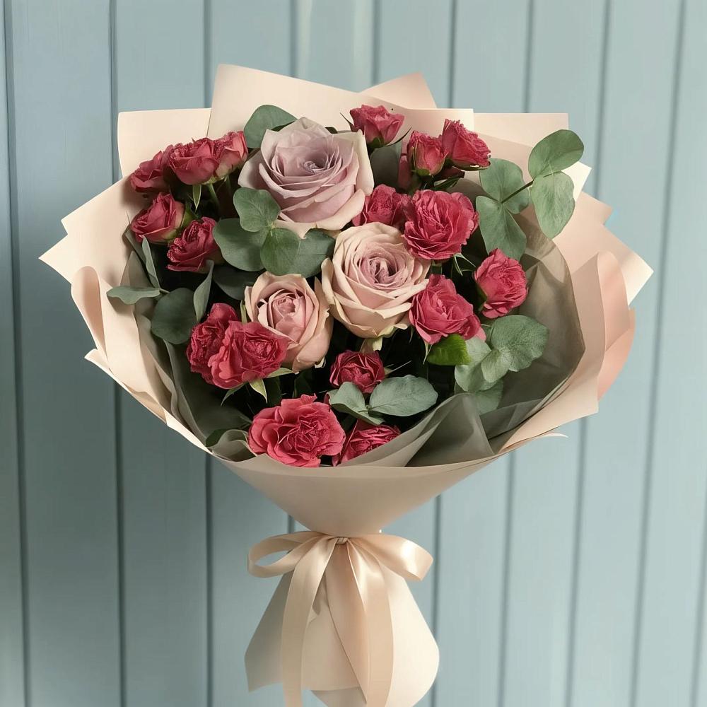 Букет цветов из: Гвоздики и Розы в Старой Ситне