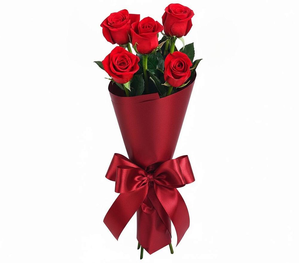 Букет 5 Красных роз Эдлесс Лав в Старой Ситне