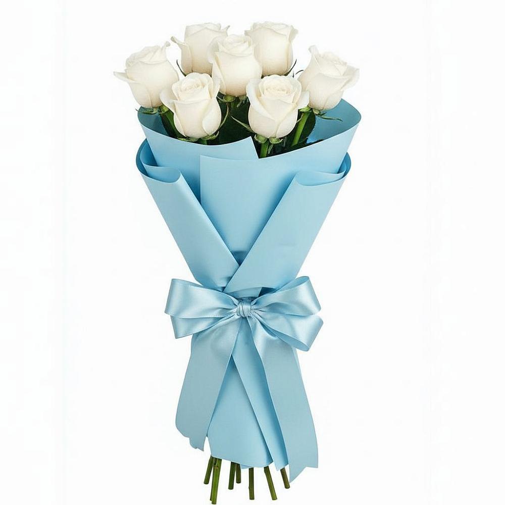 Букет 7 белых роз Проуд в Старой Ситне