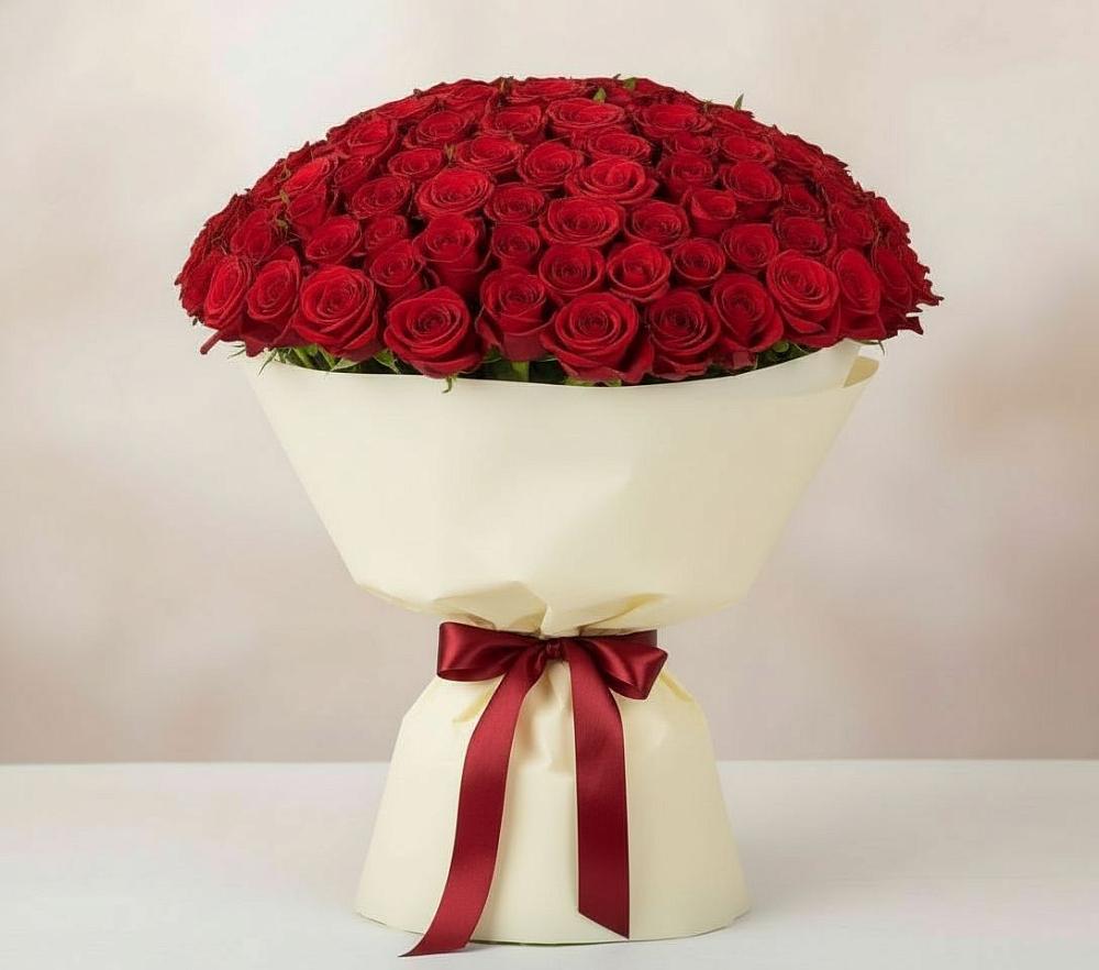 Букет 101 Красная роза Милано в Старой Ситне