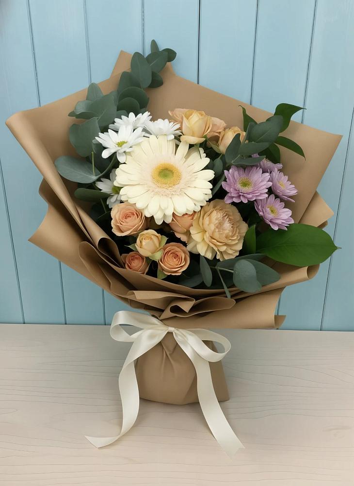 Букет цветов из: Герберы и Хризантемы в Старой Ситне