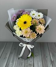 Букет цветов из:  Розы, Герберы и Хризантемы #REPLACE_PRED# Старой Ситне