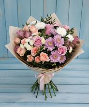 Букет цветов из:  Хризантемы, Розы и Альстромерии #REPLACE_PRED# Старой Ситне