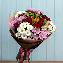 Букет цветов из:  Розы, Хризантемы и Альстромерии в Старой Ситне