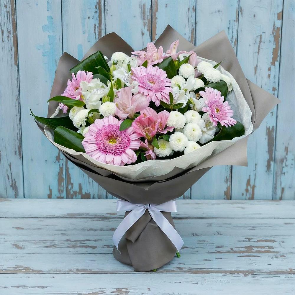 Букет цветов из: Герберы, Альстромерии и Хризантемы в Старой Ситне