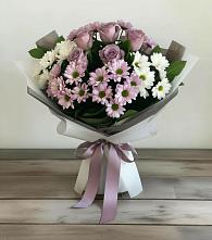 Букет цветов из:  Хризантемы и Розы в Старой Ситне