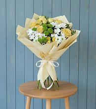 Букет цветов из:  Хризантемы и Розы #REPLACE_PRED# Старой Ситне