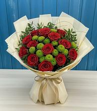 Букет цветов из:  Розы и Хризантемы в Старой Ситне