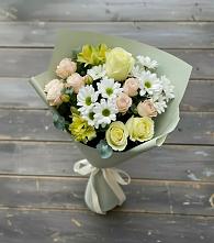 Букет цветов из:  Альстромерии, Розы и Хризантемы в Старой Ситне