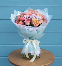 Букет цветов из:  Хризантемы и Розы в Старой Ситне